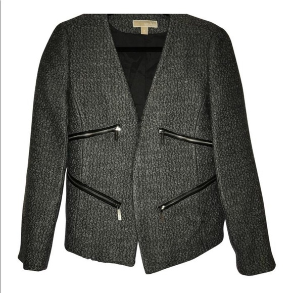 {michael kors} tailored gray zip jacket - Picture 2 of 5